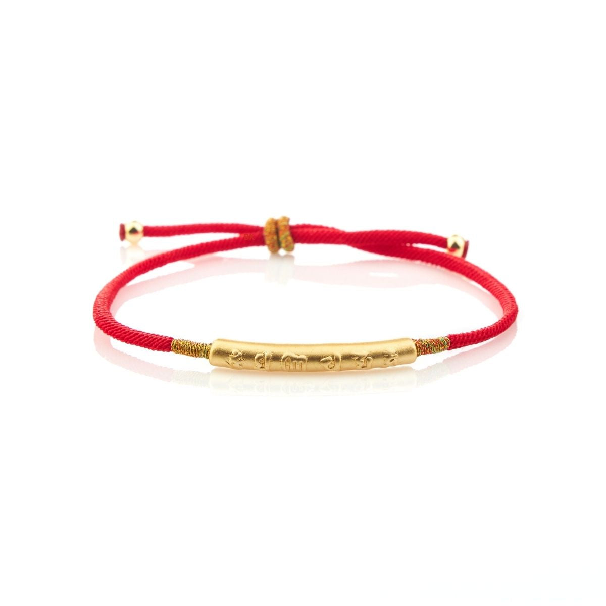 Sacred Om Tibetan Red String Bracelet – Mantra-Charged Luck & Protection