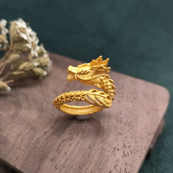 FREE Today: Protection Dragon Strength Adjustable Copper Ring