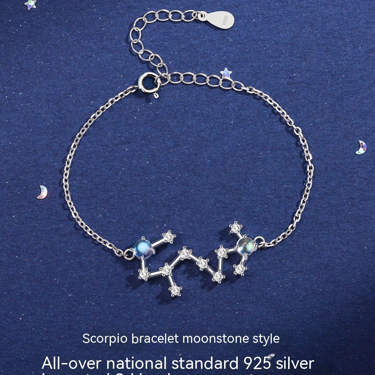 Lunar Grace Moonstone Zodiac Bracelet